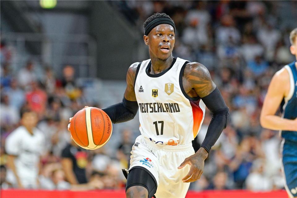 Dennis Schröder war bester Werfer gegen Slowenien.Uwe Anspach/dpa