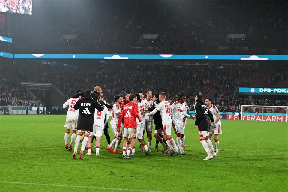 Der 1. FC Köln durfte im DFB-Pokal einen glatten 5:0-Sieg gegen Union Berlin bejubeln. Federico Gambarini/dpa