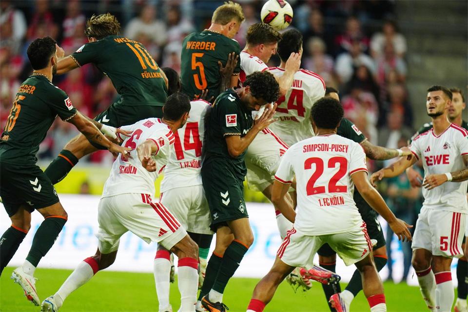 Der 1. FC Köln und Werder Bremen trennten sich 1:1-Unentschieden.Thomas Frey/dpa