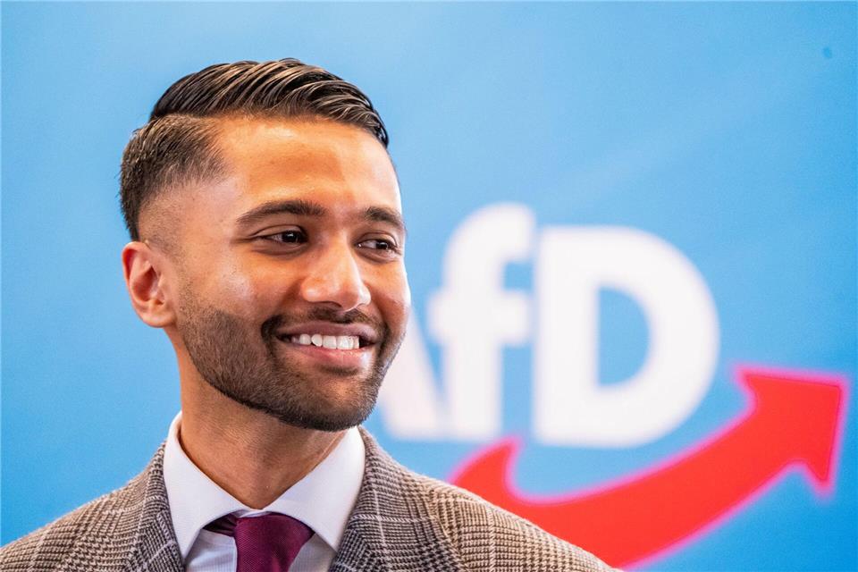 Der 27-jährige Nafiur Rahman aus Bad Vilbel erhielt 47 von 50 Delegiertenstimmen und wurde damit zum ersten Vorsitzenden des neu gegründeten hessischen Landesverbands der AfD-Jugendorganisation gewählt.Andreas Arnold/dpa