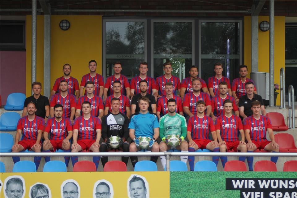 Der A-Kreisliga-Aufsteiger SG Borken II. Das Foto entstand vor dem Beginn der erfolgreichen Spielzeit 2019/20.