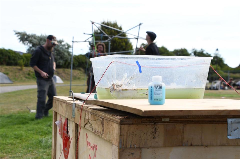 Der Abbau des Punk-Protestcamps war am Sonntag auf Sylt gestartet. Lea Albert/dpa
