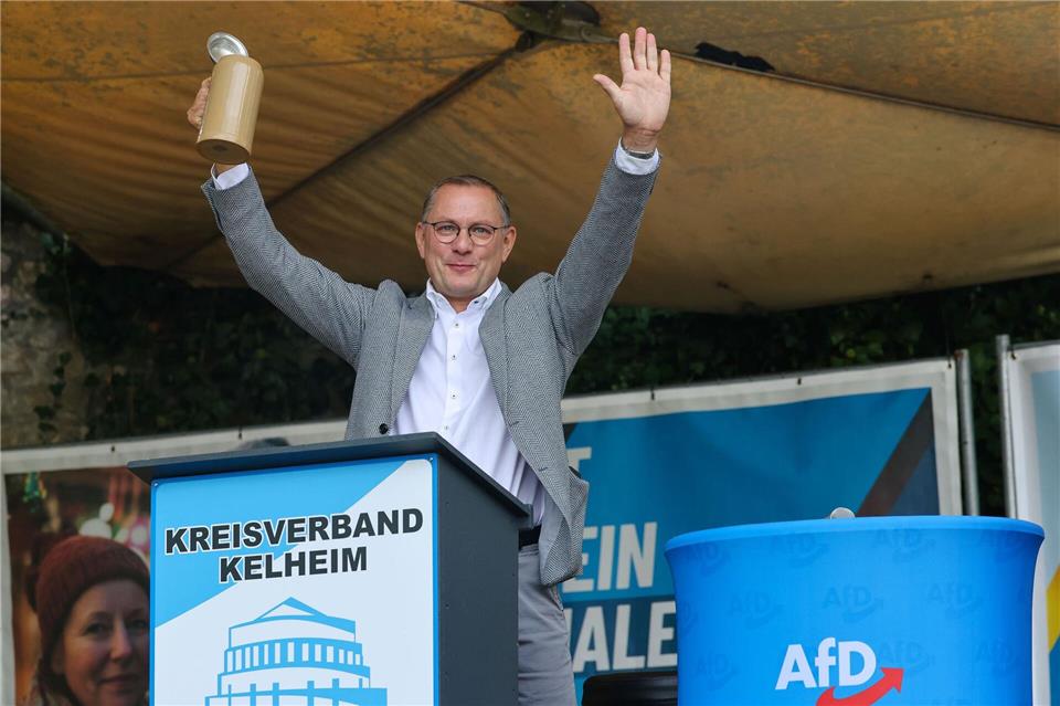 Der AfD-Chef sieht seine Partei auf dem Weg zur Macht.Daniel Löb/dpa