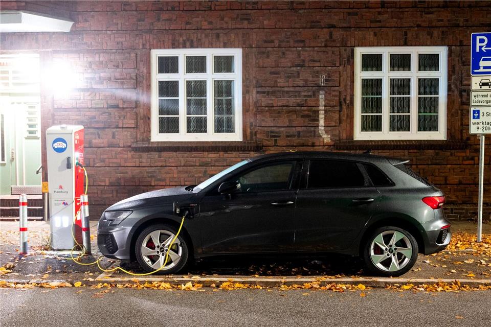 Der Anteil der reinen E-Autos macht in Hamburg jetzt gut fünf Prozent aller zugelassenen Personenwagen aus. (Archivbild)Daniel Bockwoldt/dpa