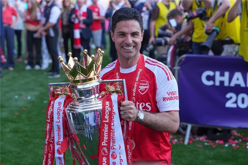 Der Architekt des Arsenal-Erfolgs: Trainer Mikel Arteta. (Archivbild)Kin Cheung/AP/dpa