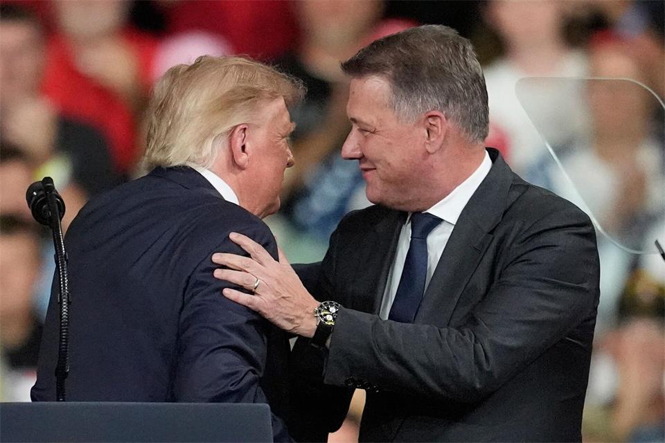 Der Audi-Chef war Teil einer Wahlkampfveranstaltung.Mike Stewart/AP/dpa