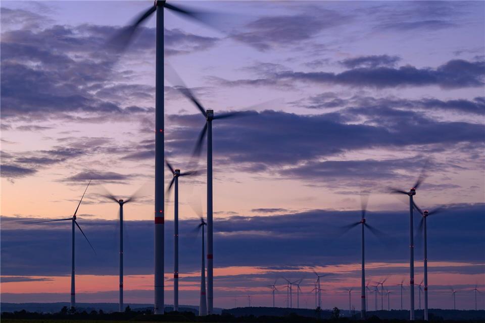Der Ausbau der erneuerbaren Energien mit dem Bau von Windkraftanlagen löst auch Proteste aus. (Symbolbild)Patrick Pleul/dpa