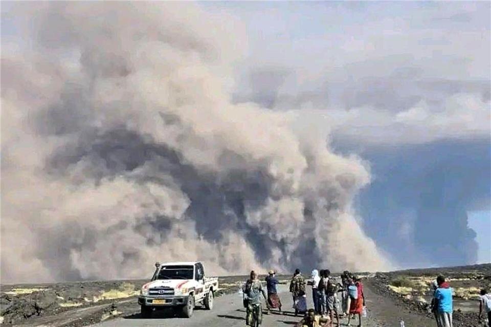 Der Ausbruch gilt als erste dokumentierte Aktivität des Hayli Gubbi seit mehreren Jahrtausenden.Uncredited/Afar Government Communication Bureau/AP/dpa