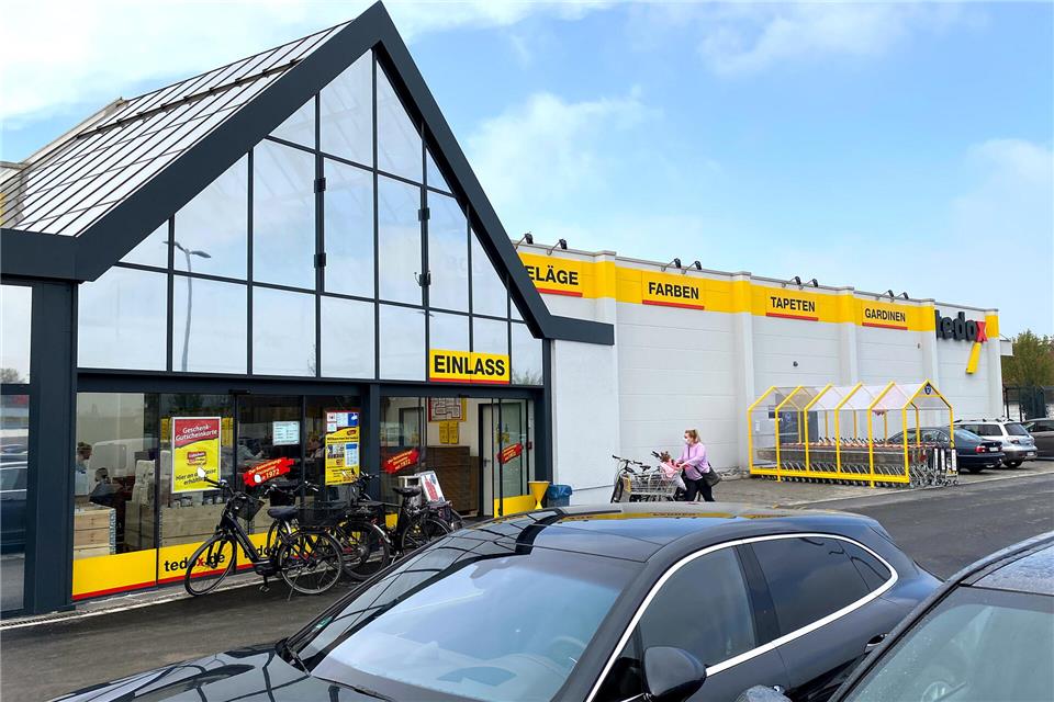 Das sagen die Fraktionen zur Tedox- und Fressnapf-Ansiedlung  Der Baumarkt-Discounter Tedox wird in Borken eine Filiale eröffnen. Hier im Bild eine bestehende Filiale in Beckum.