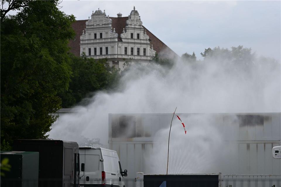 Der Brand in einem Batteriespeicher in der Bautzener Neustadt brach am Dienstagnachmittag aus. (Archivbild)Katharina Kausche/dpa