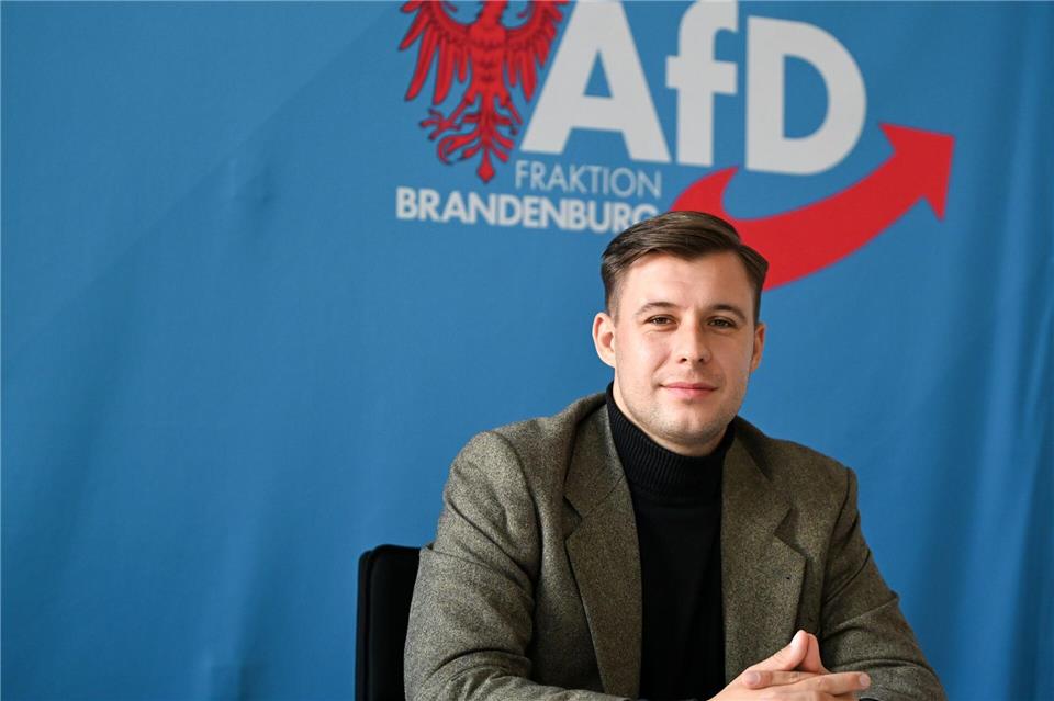 Der Brandenburger AfD-Landtagsabgeordnete Jean-Pascal Hohm ist einziger Kandidat für den Vorsitz der neuen AfD-Jugendorganisation, die voraussichtlich „Generation Deutschland“ heißen wird. (Archivbild)Lilli Förter/dpa