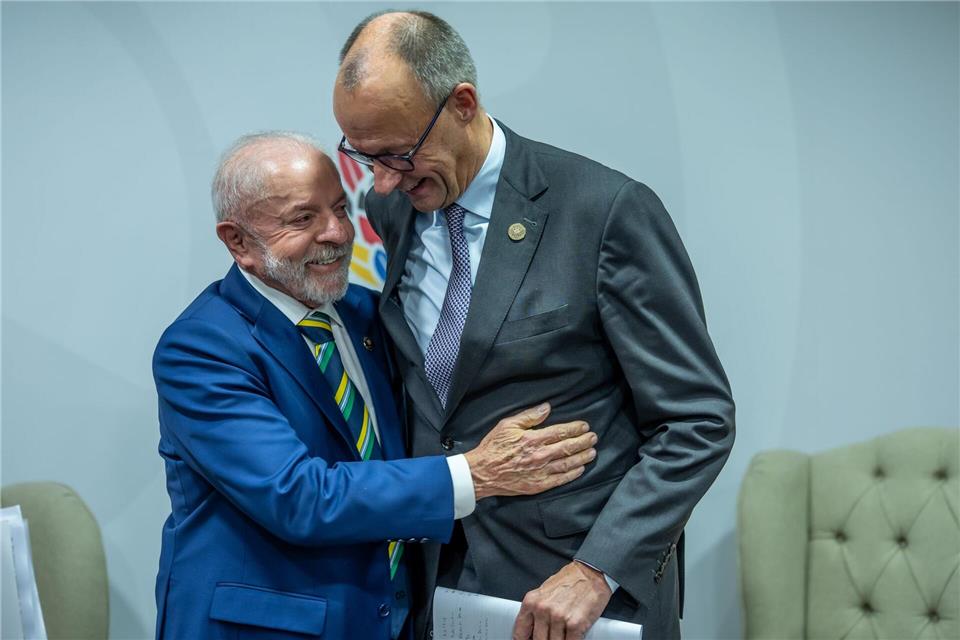 Der Brasilien-Besuch des Kanzlers im November hatte für Verstimmungen gesorgt, auf die dann aber die Versöhnung folgte,Michael Kappeler/dpa-pool/dpa