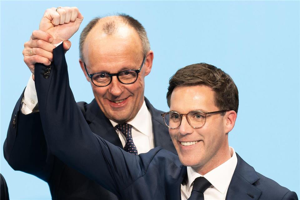 Der Bundeskanzler unterstützt Hagel im Wahlkampf.Silas Stein/dpa