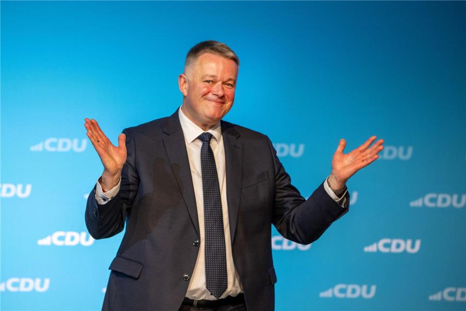 Der CDU-Landeschef ist der einzige der sieben Spitzenkandidaten für die Landtagwahl, die an Silvester Raketen zünden. (Archivbild) Harald Tittel/dpa