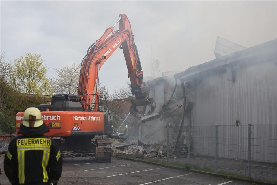 Der Club an der Grenze zu Frankreich ist komplett zerstört.Philipp von Ditfurth/dpa