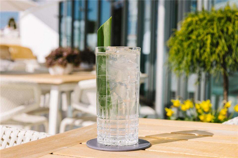 Der Coconut Water Cooler wird im Highball-Glas auf Eis und dekoriert mit Minze oder einem Pandan-Blatt serviert. Die Pflanze aus Asien bringt ein süßlich-nussiges Aroma und einen tropischen Twist.Alina Zelenska/The Fontenay/dpa-tmn