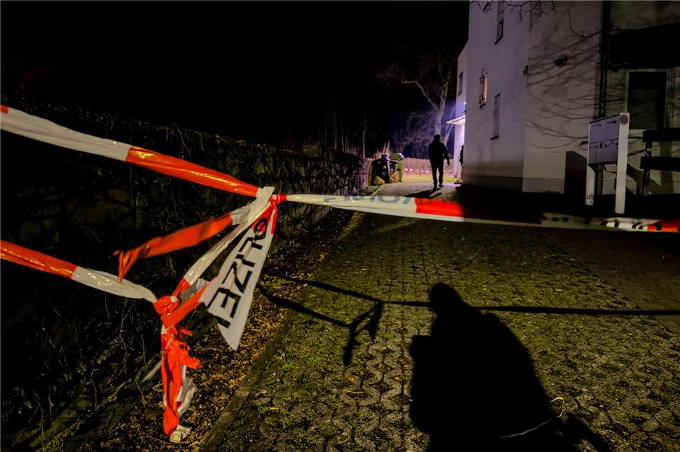 Der Einsatzort wurde abgesperrt.Andreas Arnold/dpa