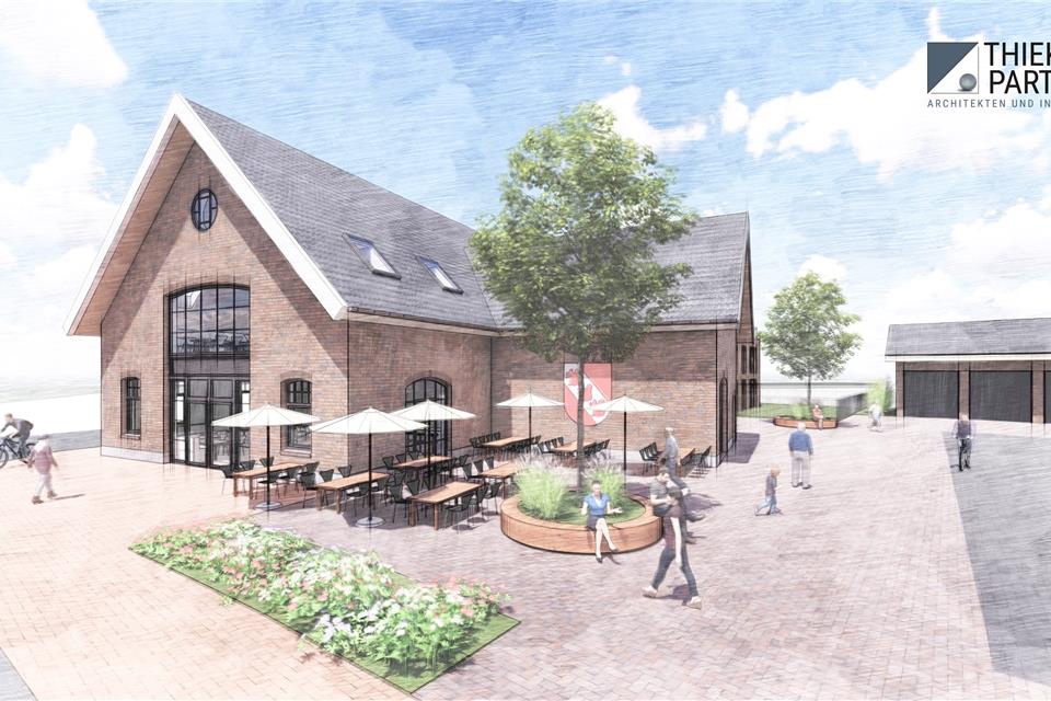 Der Entwurf fürs Dorfgemeinschaftshaus stammt vom Dorstener Architekturbüro Thieken und Partner.