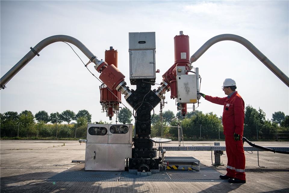 Der Erdgas-Föderplatz Goldenstedt in Niedersachsen.