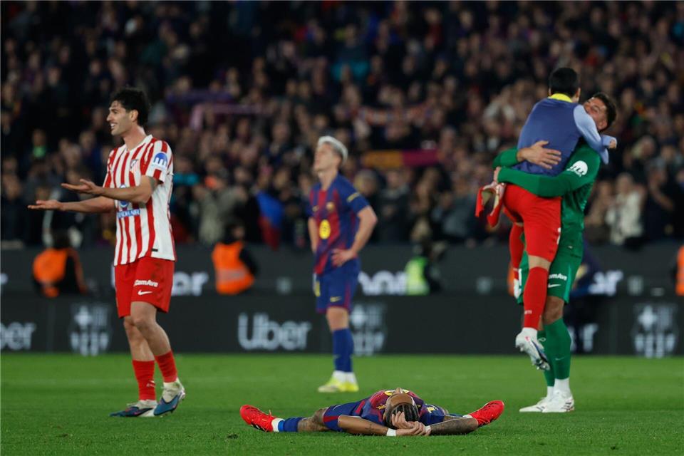 Der FC Barcelona schied trotz des 3:0-Sieges gegen Atlético Madrid im spanischen Pokal aus.Joan Monfort/AP/dpa