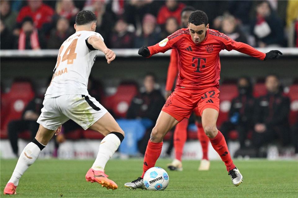 Der FC Bayern München will mit Jamal Musiala vorzeitig verlängern.Sven Hoppe/dpa