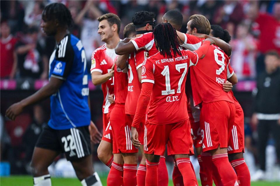 Der FC Bayern hatte gegen den Hamburger SV viel Grund zum Jubel.Sven Hoppe/dpa