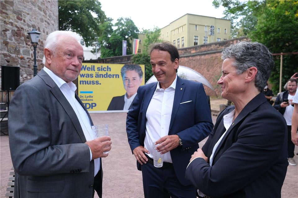 Der FDP-Bundesvorsitzende unterstützt den Wahlkampf in Sachsen-Anhalt. Sebastian Willnow/dpa