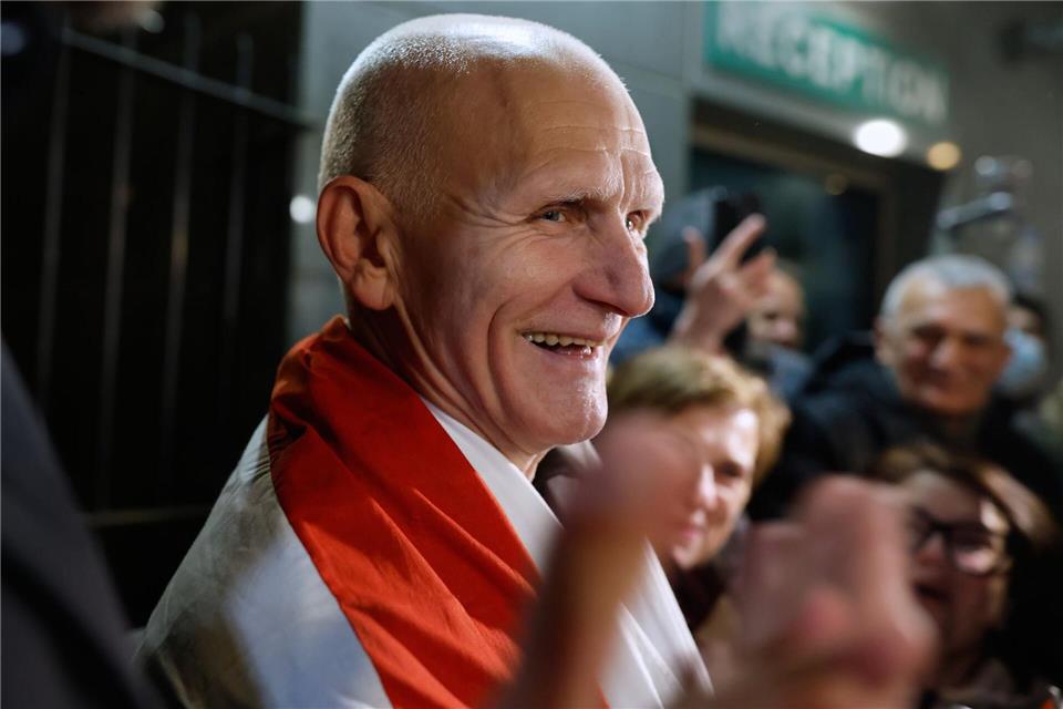 Der Friedensnobelpreisträger Alex Beljazki ist wieder in Freiheit.Mindaugas Kulbis/AP/dpa