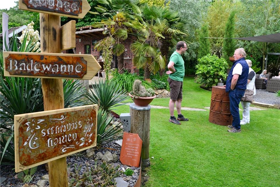 Der Garten der Familie Seggewiß ist für viele Besucher eine Attraktion. 