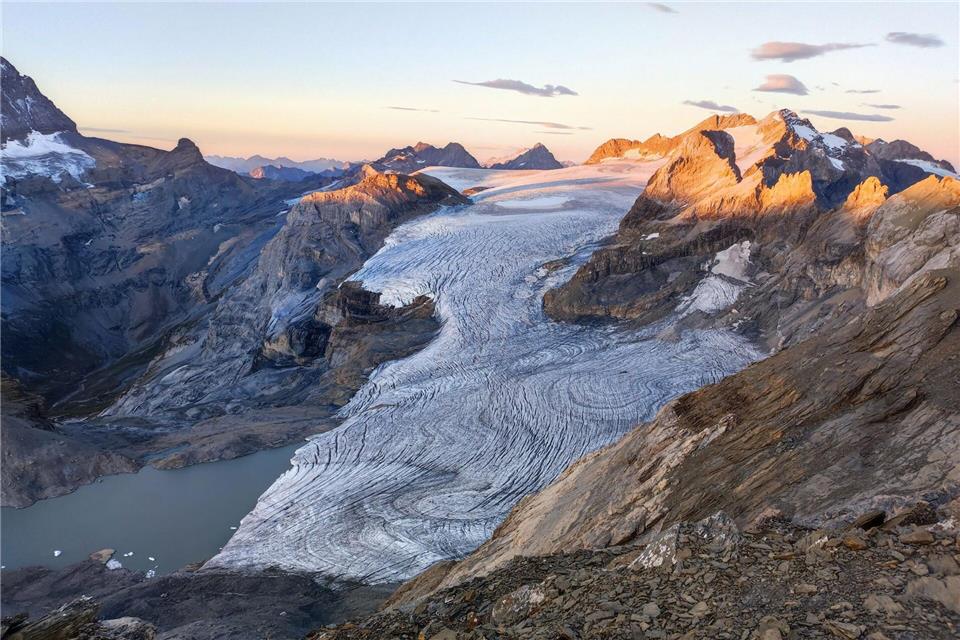 Der Gletscher Claridenfirn im Schweizer Kanton Glarus.Matthias Huss/Glamos Gletschermessnetz/Akademie der Naturwissenschaften Schweiz (SCNAT)/dpa
