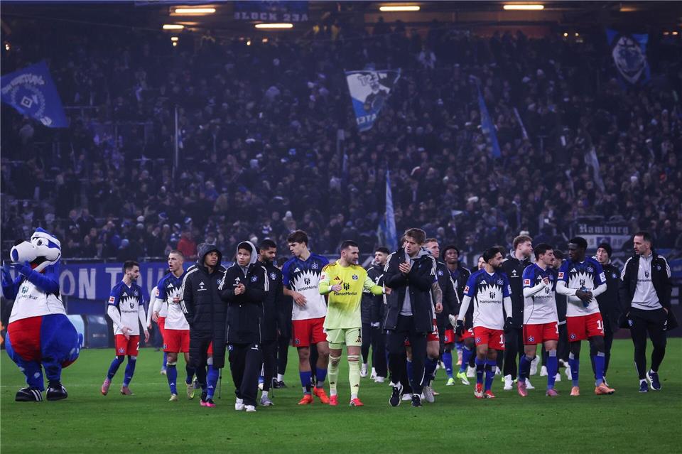 Der HSV nach dem Unentschieden gegen Eintracht Frankfurt. (Archiv)Christian Charisius/dpa