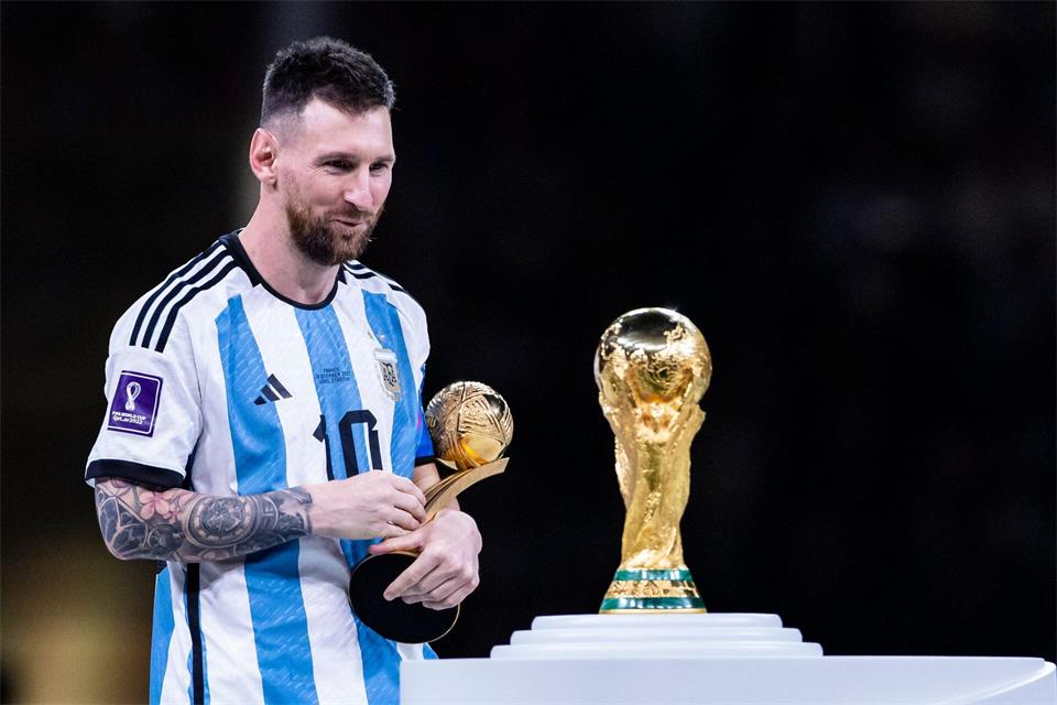 Der Höhepunkt in Messis Karriere: Der WM-Triumph 2022. (Archivbild)Tom Weller/dpa