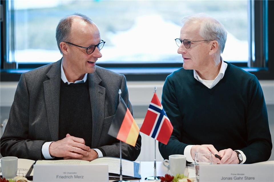 Der Iran-Krieg und die Folgen waren ein Thema beim Gespräch der beiden.Soeren Stache/dpa