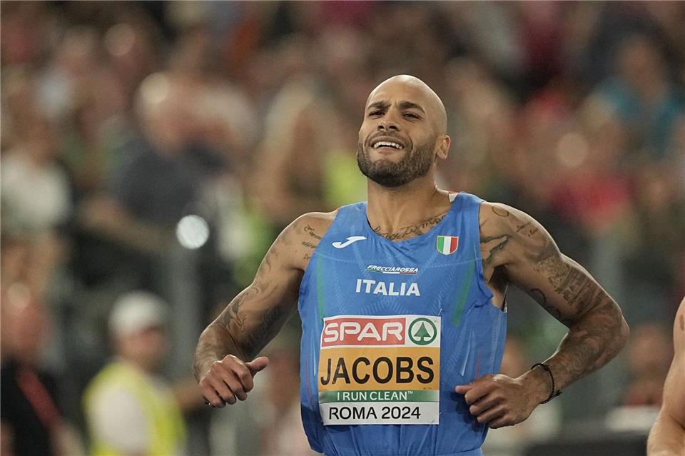 Der Italiener Marcell Jacobs lief beim Meeting in Eisenstadt eine außergewöhnliche 100-Meter-Zeit. (Archivbild)Michael Kappeler/dpa