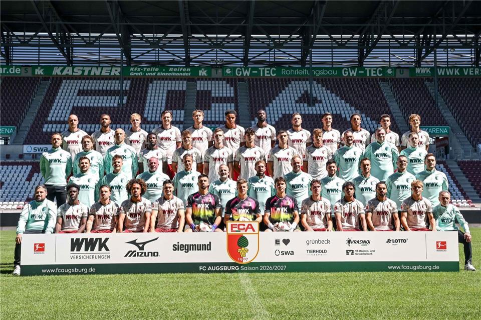 Der Kader des FC Augsburg für die Saison 2026/27.Harry Langer/dpa
