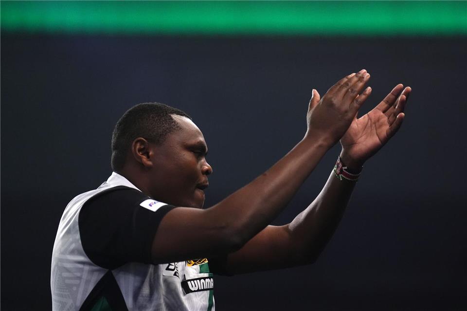 Der Kenianer Munyua war in Runde zwei chancenlos.John Walton/PA Wire/dpa