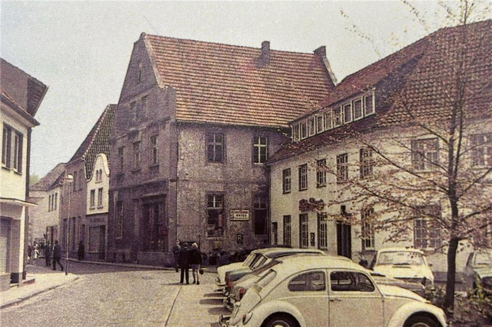 Der Kornmarkt vor der Stadtsanierung in den 1970er Jahren.