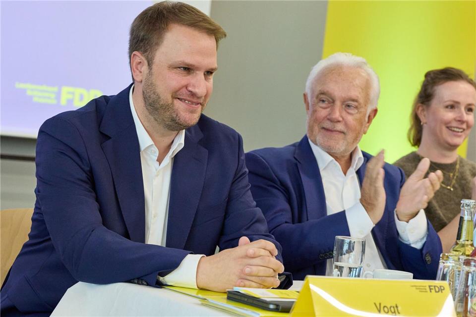 Der Landesvorsitzende Christopher Vogt wurde zum Spitzenkandidat gewählt.Georg Wendt/dpa