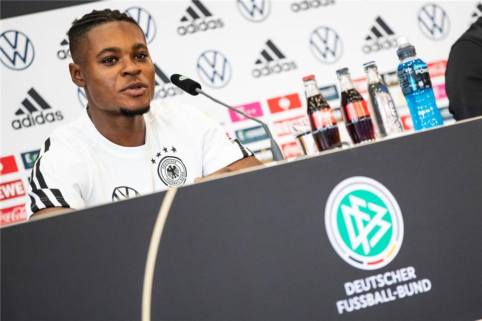Ridle Baku nach fast vier Jahren wieder für DFB nominiert Der Leipziger Ridle Baku wurde nun von Bundestrainer Julian Nagelsmann wieder nominiert. (Archivbild)Tom Weller/dpa