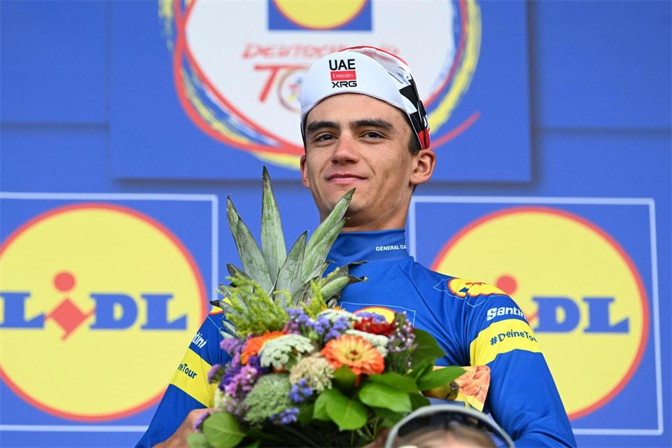 Der Mexikaner Isaac del Toro hat die Deutschland Tour gewonnen.Uli Deck/dpa