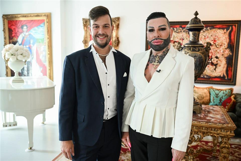 Der Modedesigner Harald Glööckler und der CDU-Politiker Marc-Eric Lehmann zeigten sich eine Zeit lang öffentlich vertraut. (Archivbild)Jens Kalaene/dpa