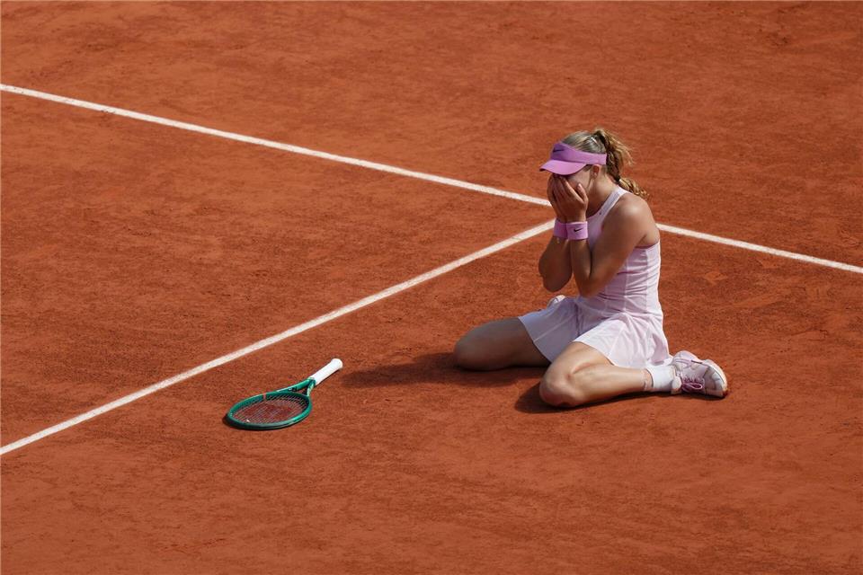 Der Moment, als Andrejewas Triumph perfekt war.Aurelien Morissard/AP/dpa