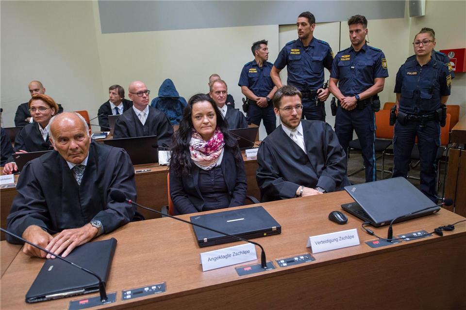 Der NSU-Prozess fand im legendären Saal A 101 statt. (Archivbild) Peter Kneffel/dpa-Pool/dpa