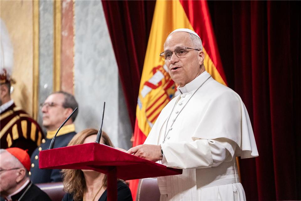 Der Pontifex spricht im spanischen Parlament Klartext.César Vallejo Rodríguez/EUROPA PRESS/dpa