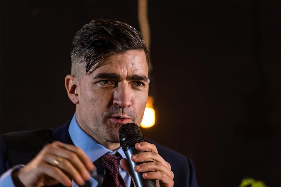 Der Rechtsextremist Martin Sellner wurde im Thüringer Landtag von Vertretern der AfD empfangen. (Archivbild)Frank Hammerschmidt/dpa