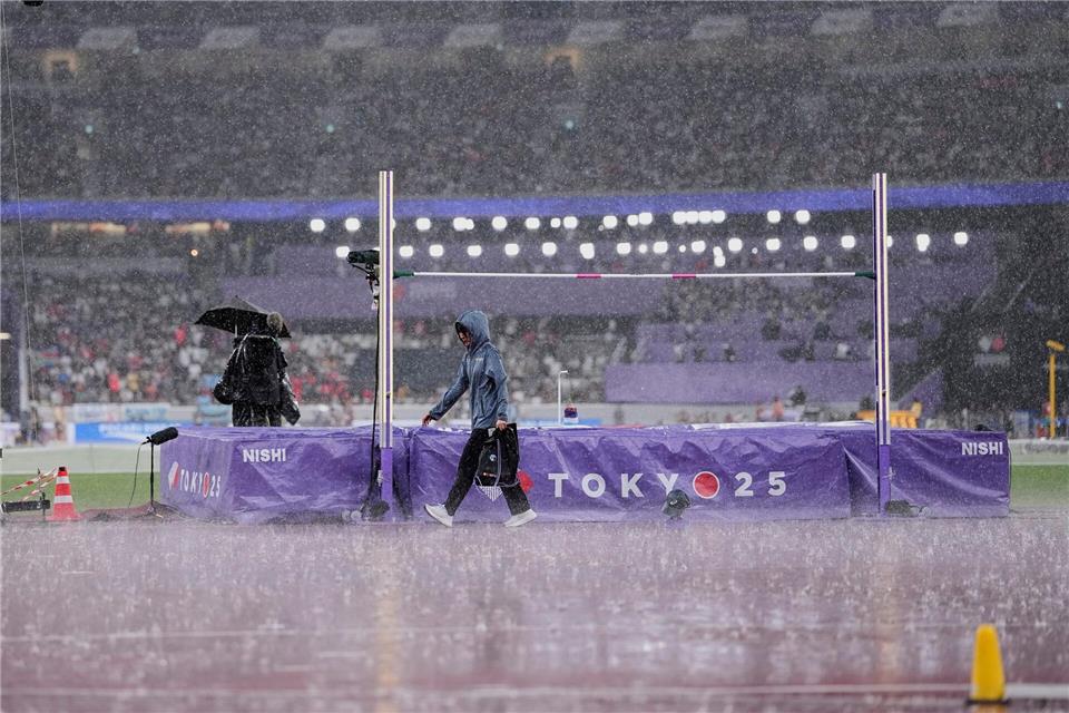 Der Regen beeinträchtigte den Schlusstag.Ashley Landis/AP/dpa