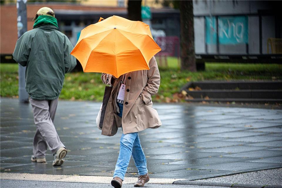 Der Regenschirm bleibt in den nächsten Tagen ständiger Begleiter.Pinter Laszlo/dpa