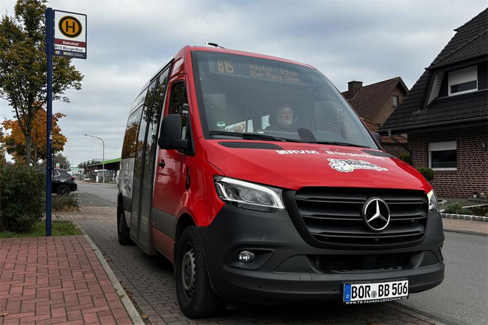 Der Rekener Bürgerbus fährt ab kommender Woche die Ortsteile Maria Veen und Hülsten nur noch zwei Mal am Tag an.