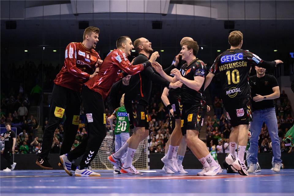 Der SC Magdeburg steht dicht vor dem Gewinn der deutschen Meisterschaft. Hendrik Schmidt/dpa