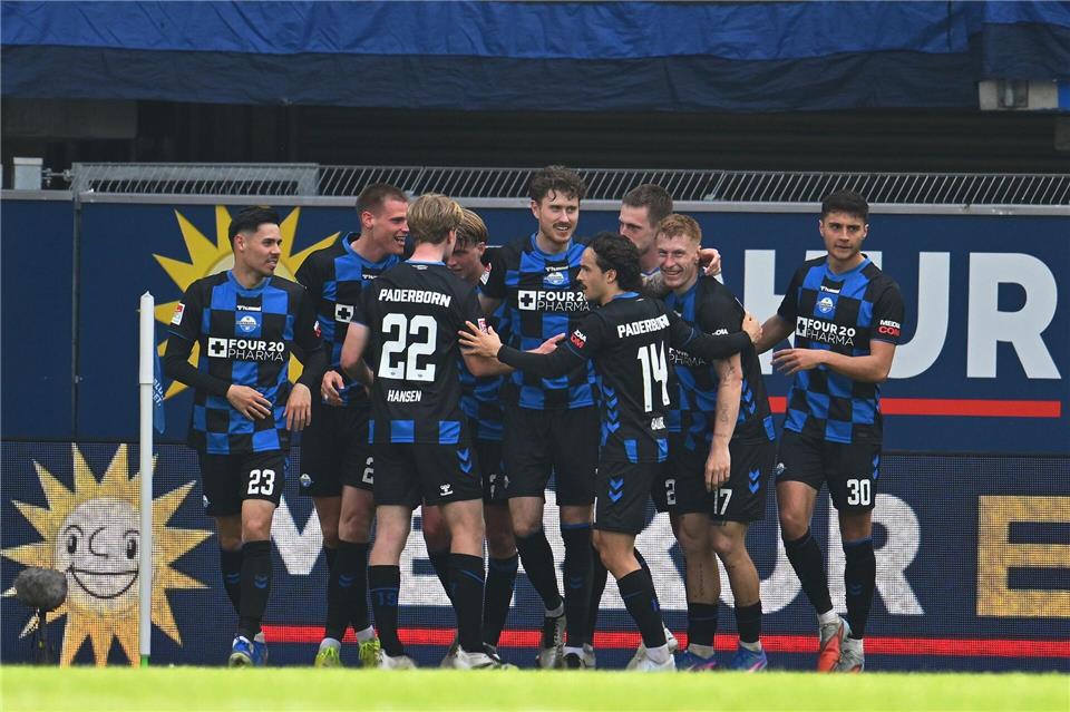 Der SC Paderborn drehte einen Rückstand gegen Dresden.Swen Pförtner/dpa